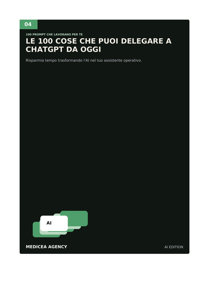 Le 100 cose che puoi delegare a ChatGPT da oggi